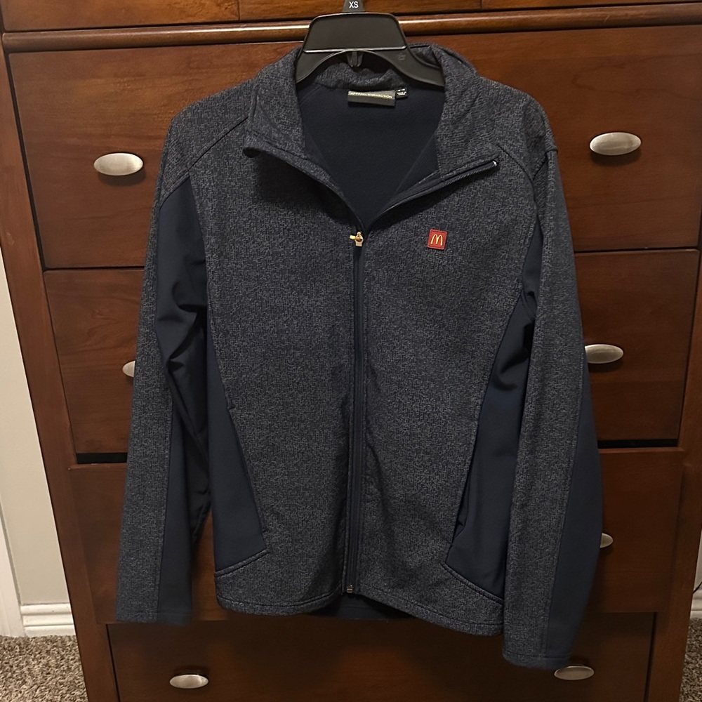 McDonald's Gray and Black Leather Jacket